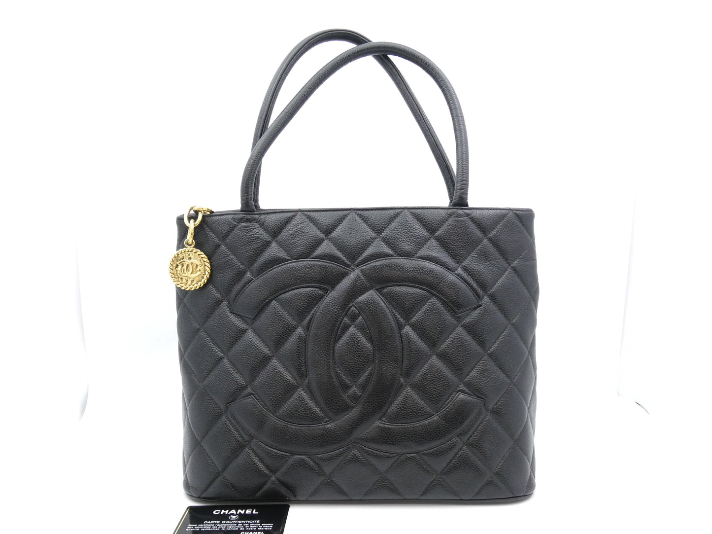 CHANEL Reissue Tote Bag Caviar Skin Coco Mark