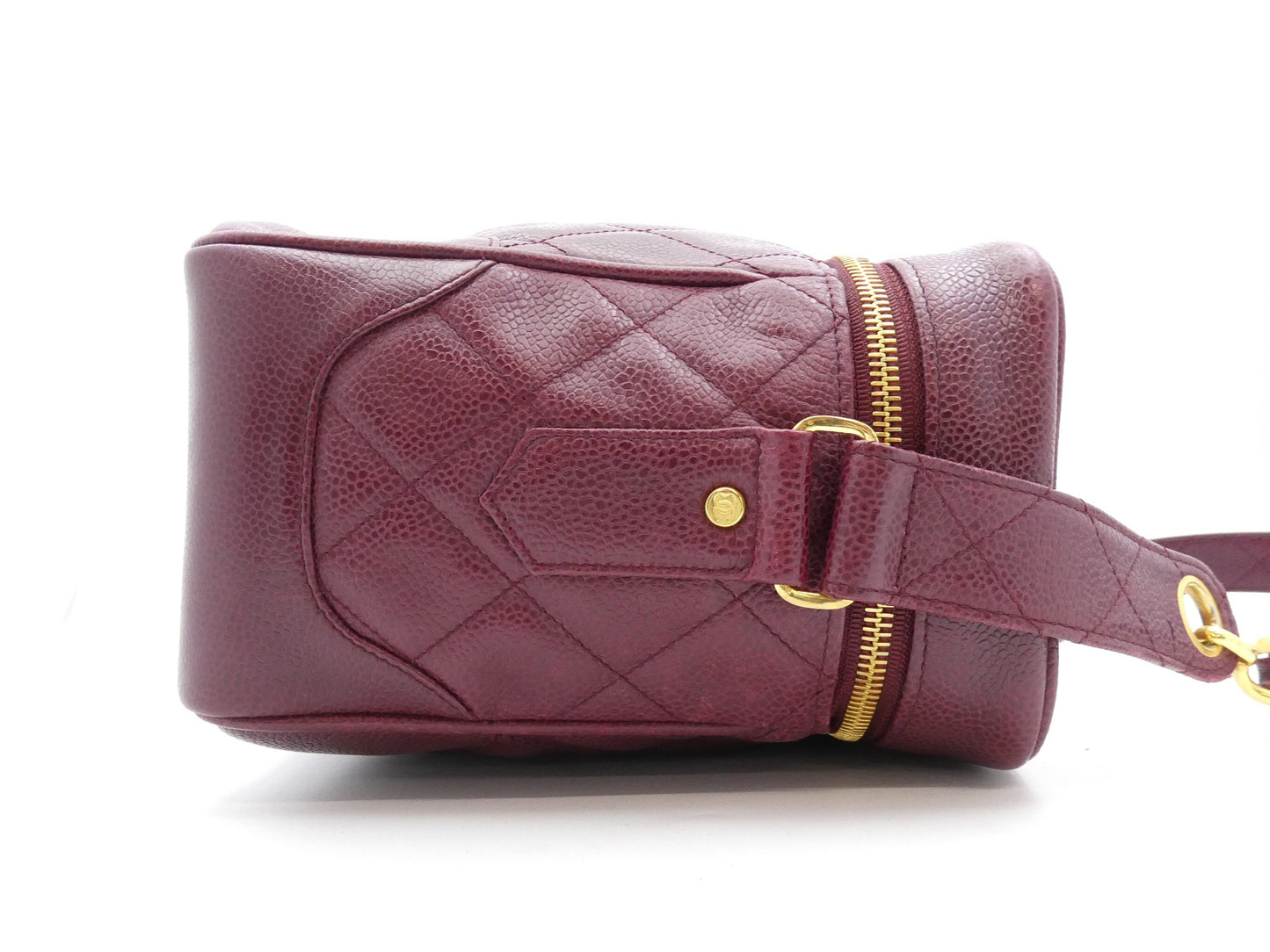 CHANEL Matelasse Caviar Skin Coco Mark Chain Shoulder Bag
