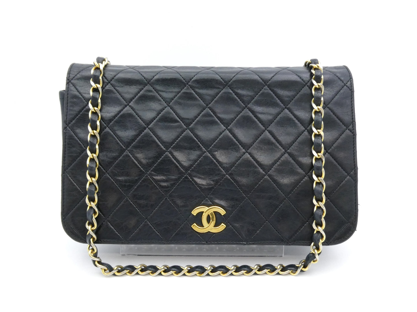 CHANEL Matelasse Coco Mark Lambskin Chain Shoulder Bag