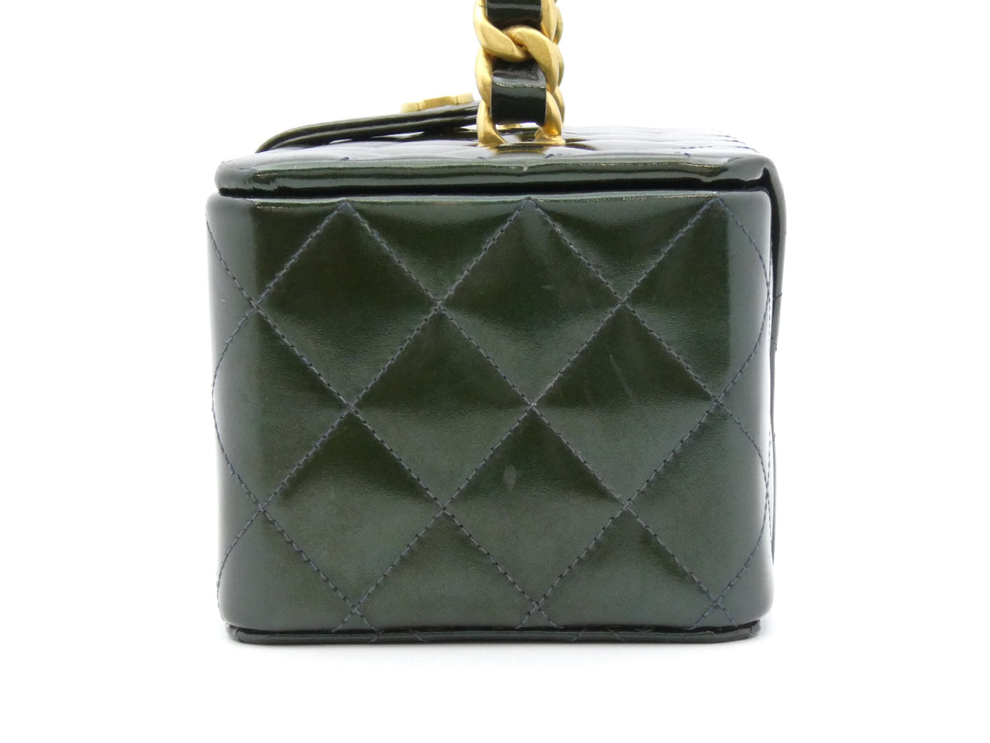 CHANEL Matelasse Enamel Coco Mark Chain Vanity Bag