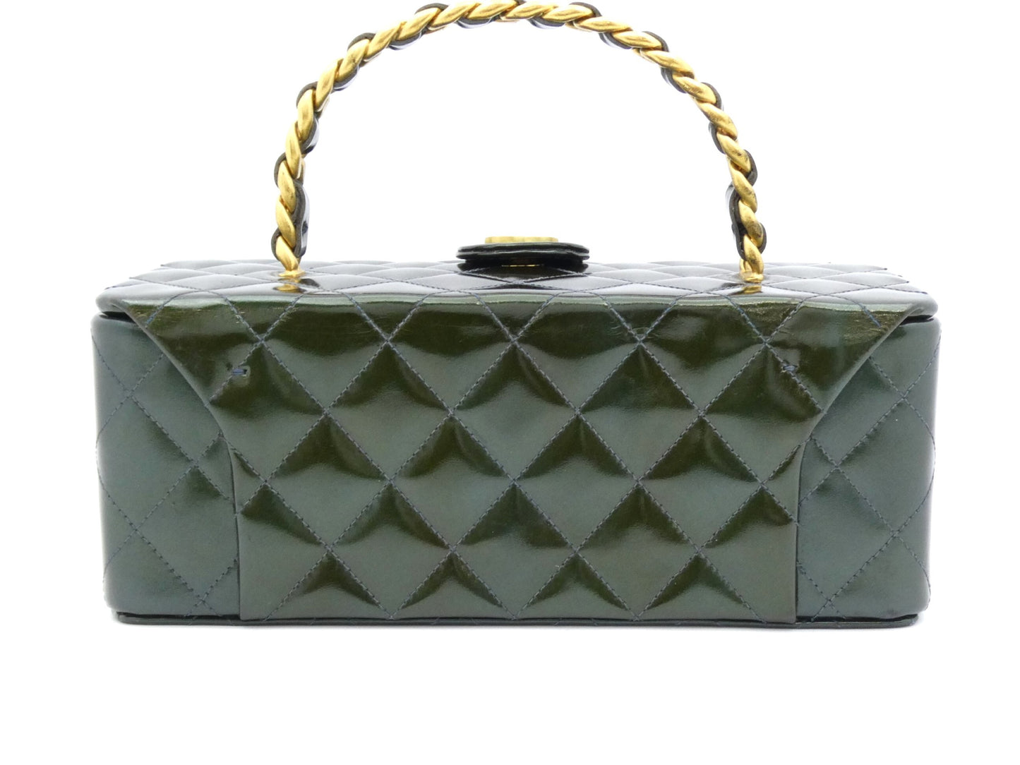 CHANEL Matelasse Enamel Coco Mark Chain Vanity Bag