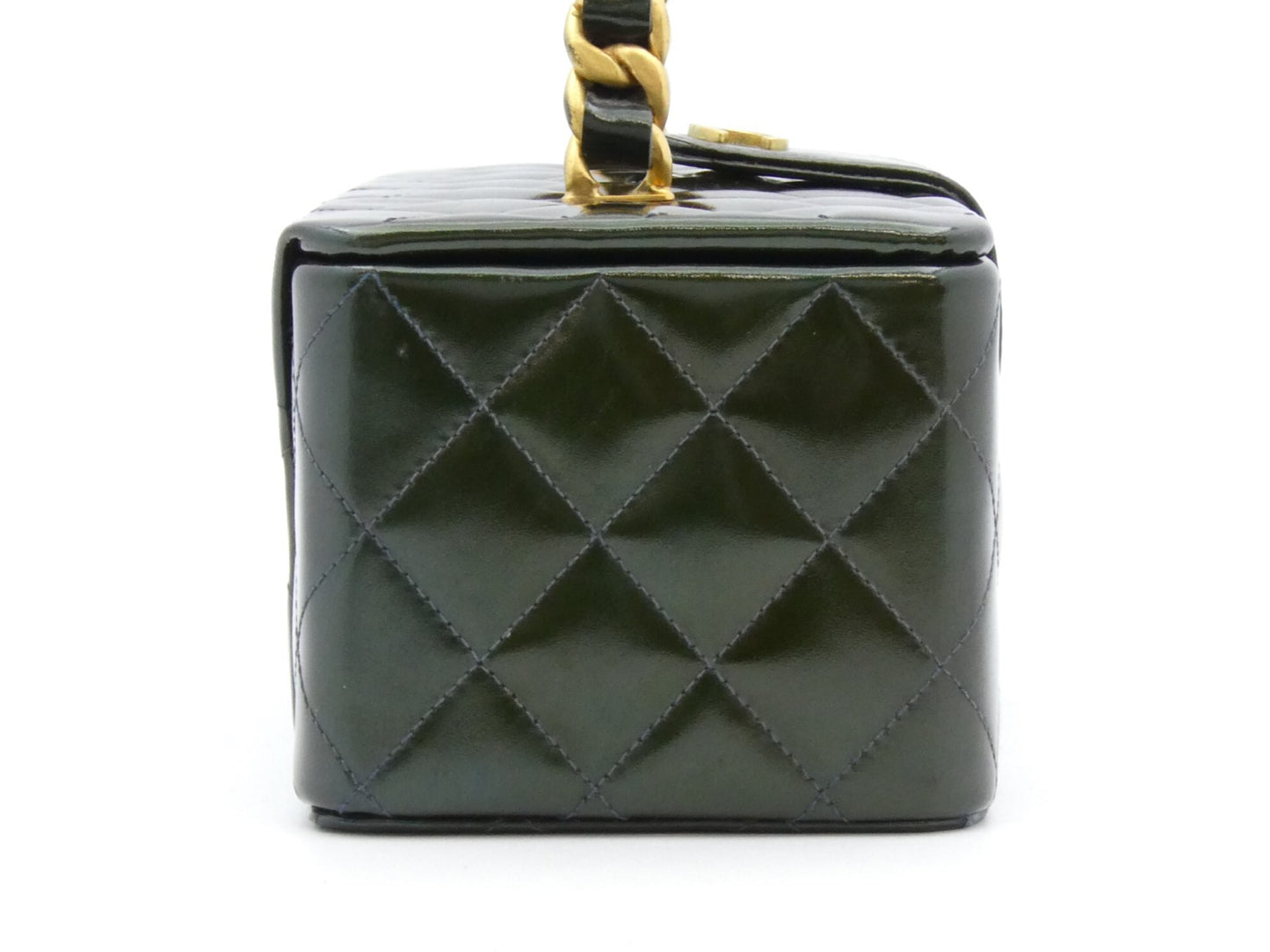 CHANEL Matelasse Enamel Coco Mark Chain Vanity Bag