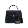 CHANEL CHANEL Matelasse Turnlock Coco Mark Caviar Skin Handbag