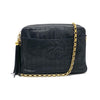 CHANEL CHANEL Mademoiselle Coco Mark Fringe Lambskin Jeweled Chain Shoulder Bag