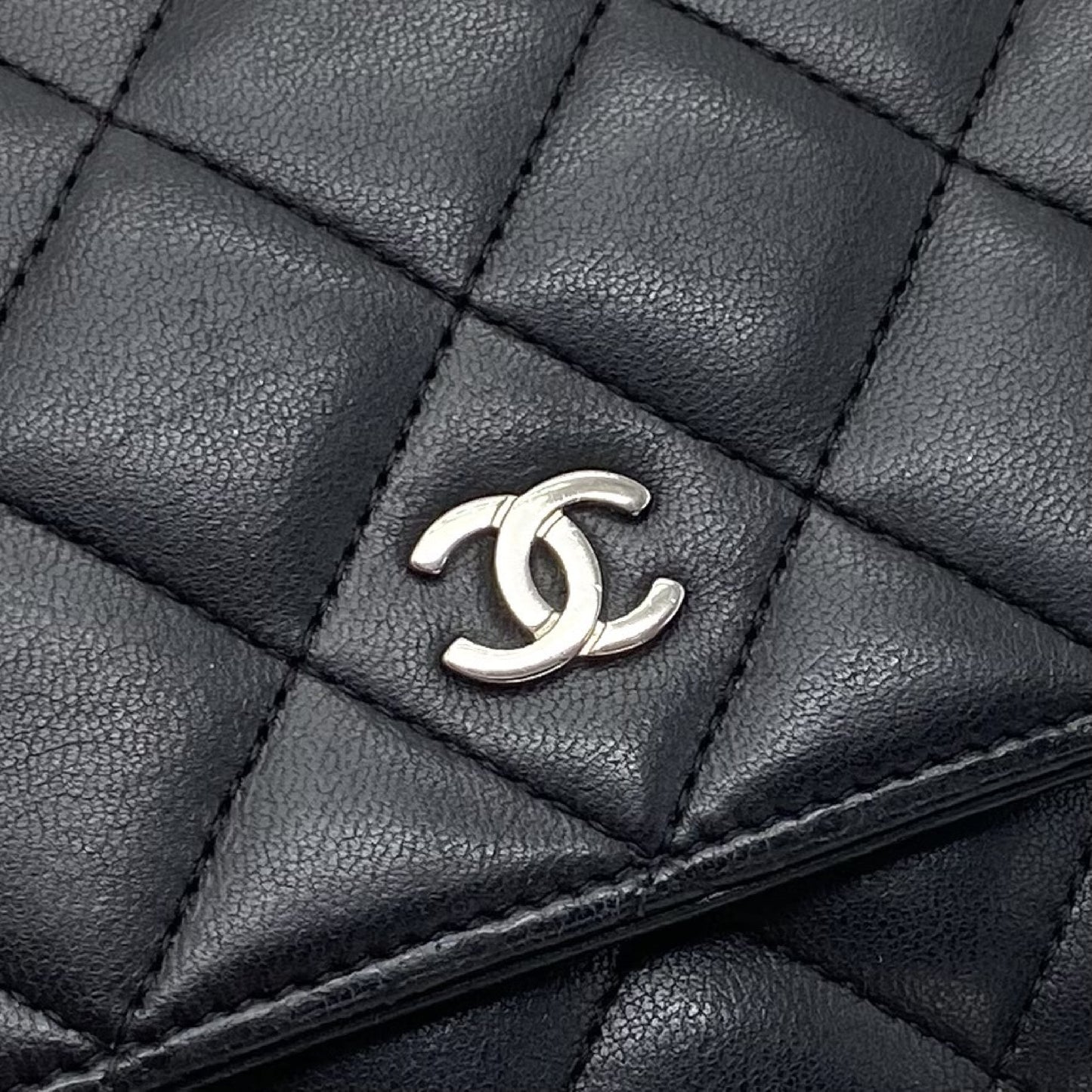 CHANEL CHANEL Matelasse Coco Mark Lambskin Chain Wallet Shoulder Bag