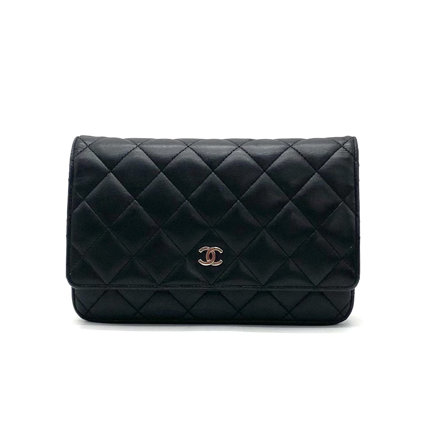 CHANEL CHANEL Matelasse Coco Mark Lambskin Chain Wallet Shoulder Bag