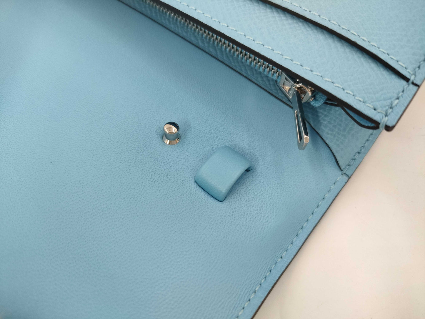 HERMES Constance TOGO W Stamp Celeste Shoulder Bag