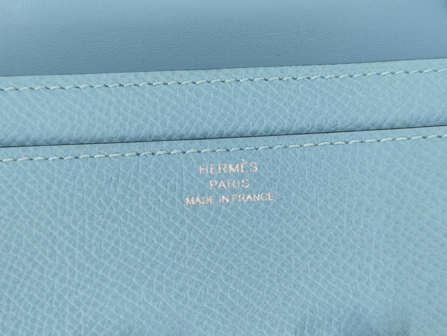HERMES Constance TOGO W Stamp Celeste Shoulder Bag