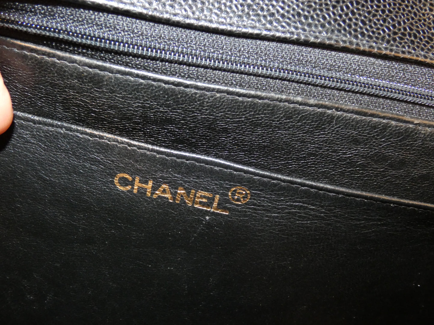 CHANEL Mademoiselle Caviar Skin Turnlock Coco Black Top Handle Handbag