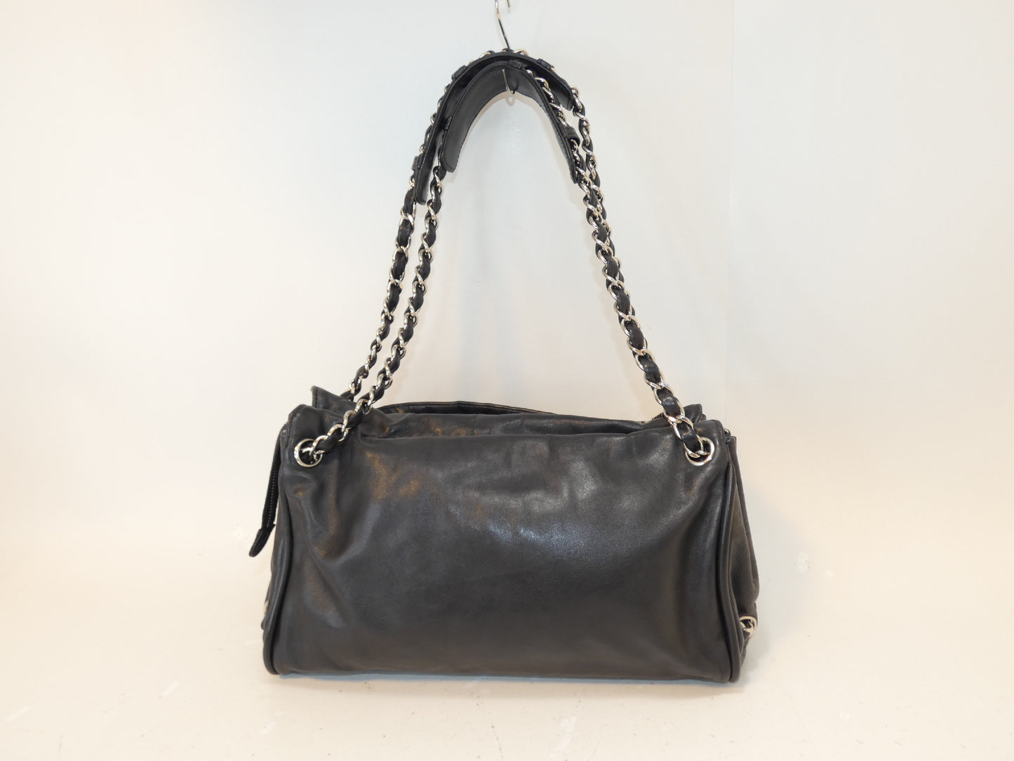 CHANEL Deca Coco Lambskin Black Chain Shoulder Bag