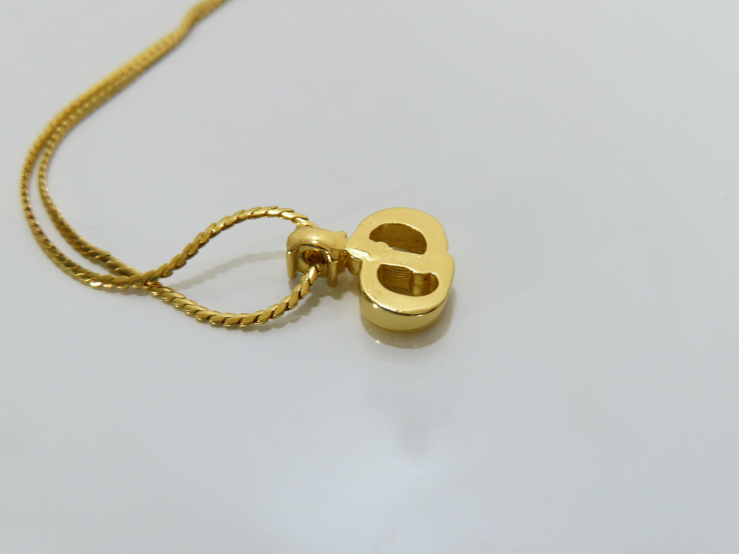 Christian Dior DIORNC logo necklace with rhinestones
