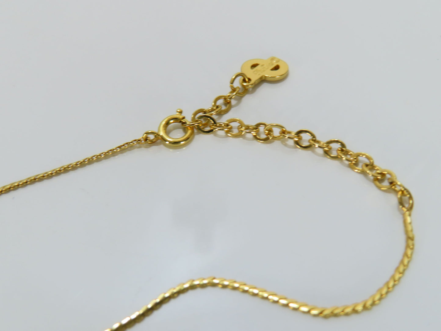 Christian Dior DIORNC logo necklace with rhinestones