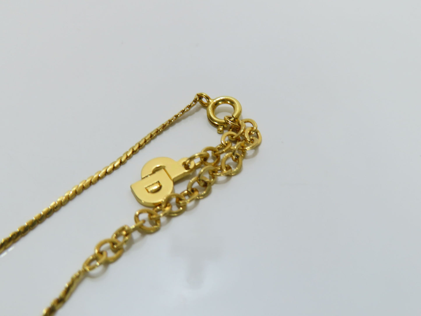 Christian Dior DIORNC logo necklace with rhinestones