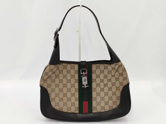 GUCCI GUCCI Jackie Bag Sherry Line GG Canvas Shoulder Bag
