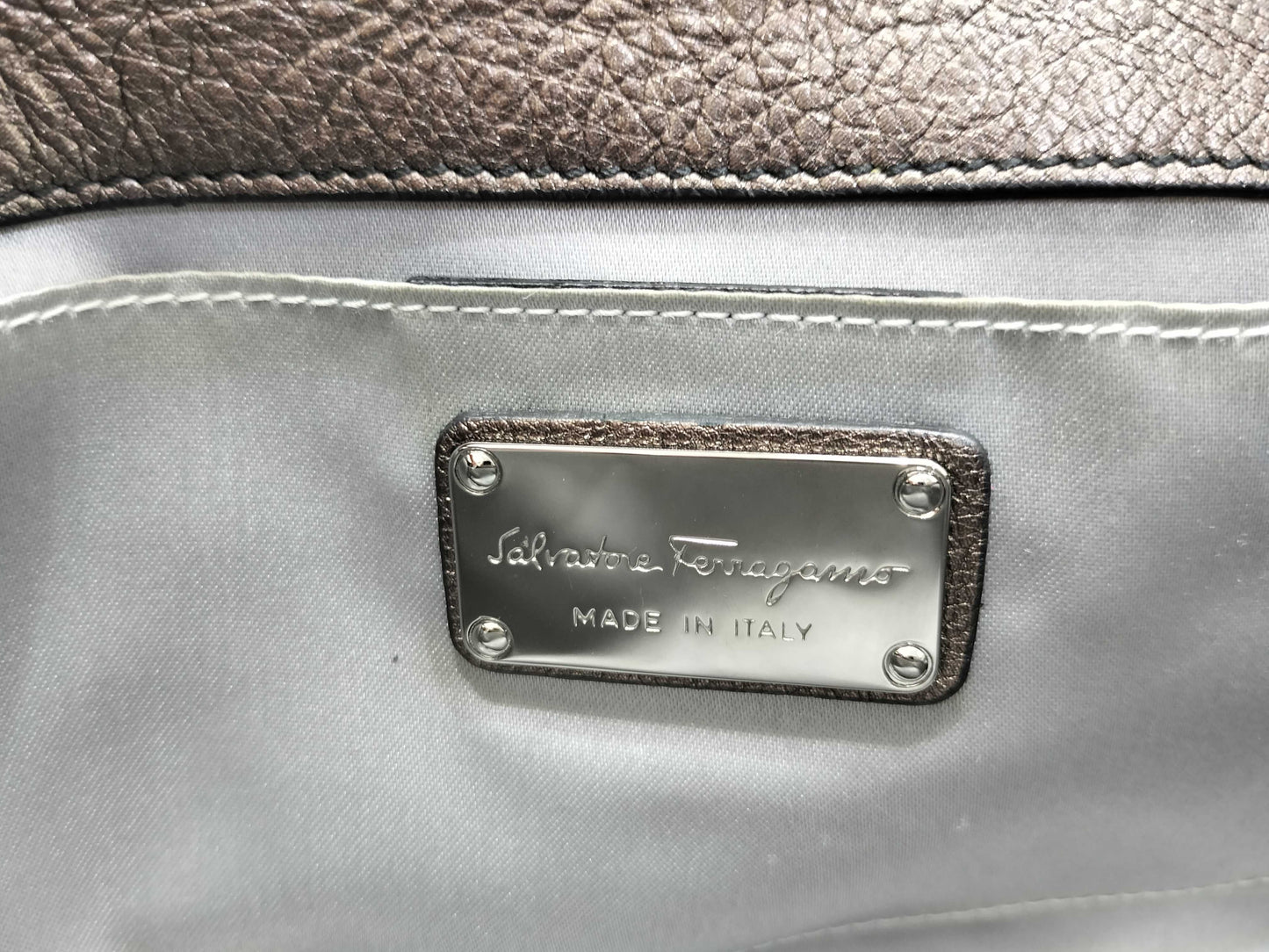 Salvatore Ferragamo Gancini 6864 Accessory Pouch Gancini Clutch Bag