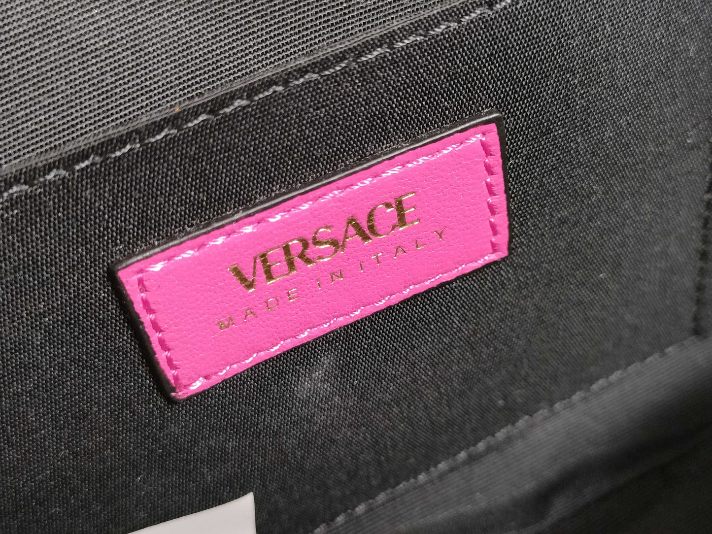 VERSACE Medusa Leather Shoulder Bag in Red