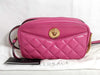 VERSACE Medusa Leather Shoulder Bag in Red