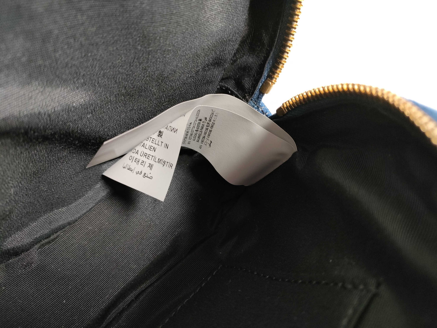VERSACE Medusa Leather Shoulder Bag with Denim