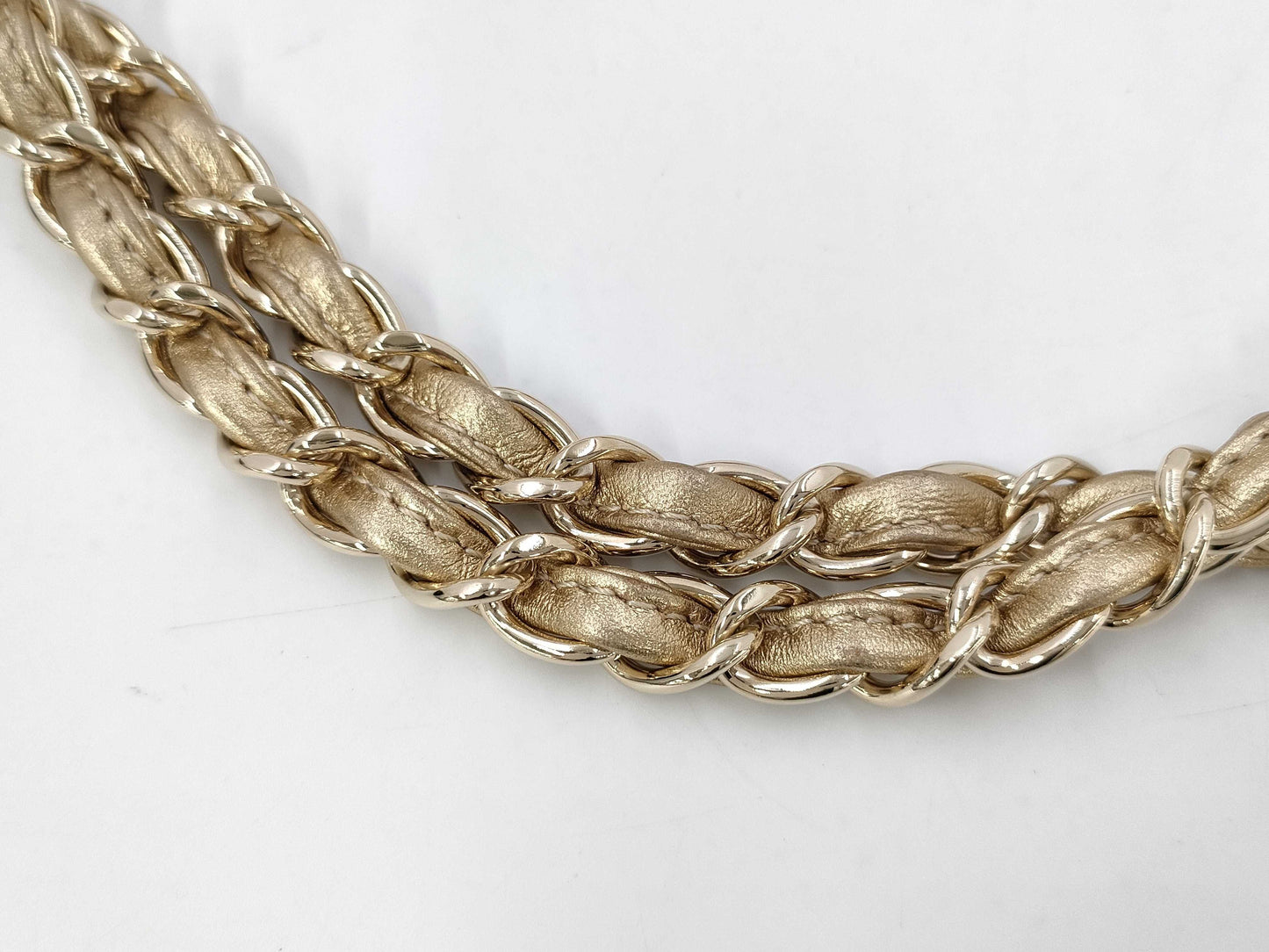 CHANEL Ice Cube Chain Shoulder Bag, Single Flap, Gold