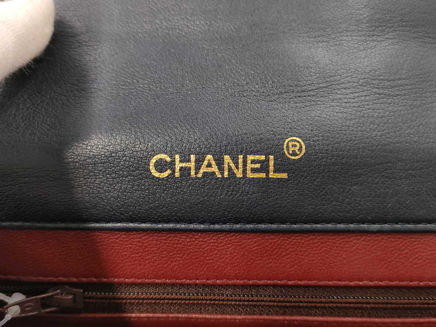 CHANEL Lambskin Matelasse 22 Shoulder Bag with Full Flap, S-Chain, GD Hardware, Navy Blue, Seal, Card Included, 0383095