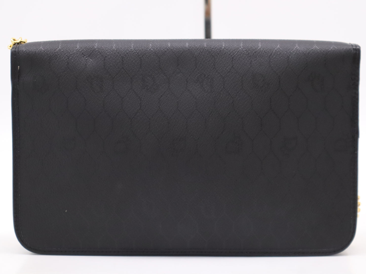 Dior Leather Honeycomb Pattern Chain Shoulder Bag Black Shoulder Bag