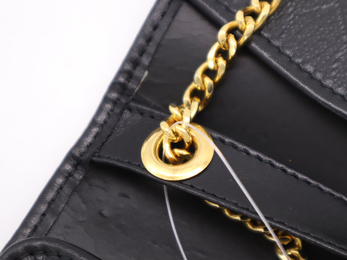 Dior Leather Honeycomb Pattern Chain Shoulder Bag Black Shoulder Bag