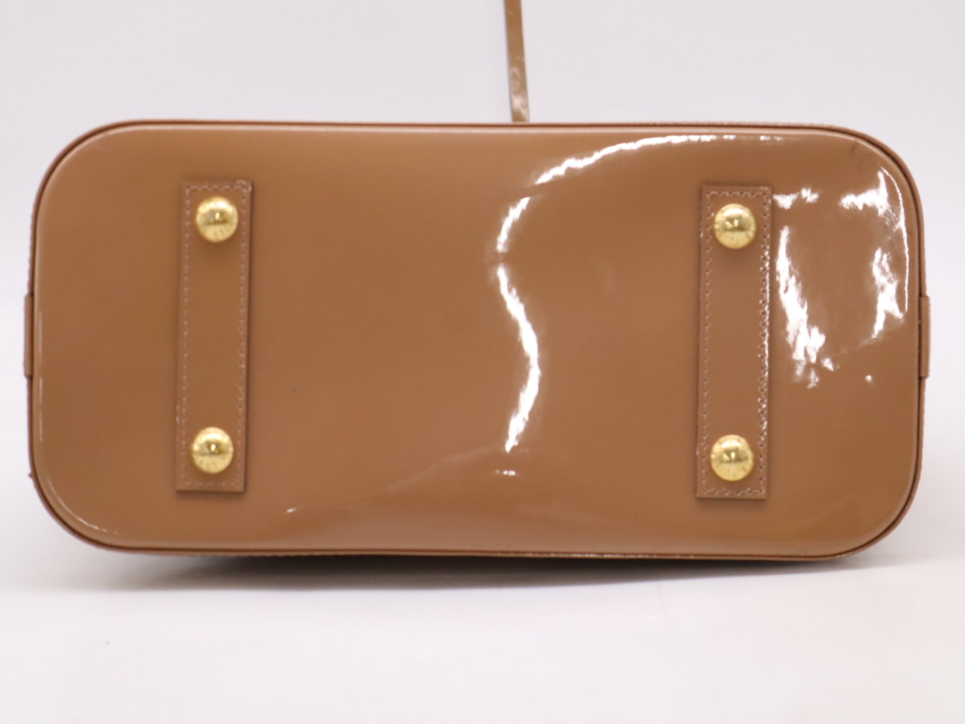 LOUIS VUITTON M91583 Vernis Alma Rose Velour Handbag with Cloche
