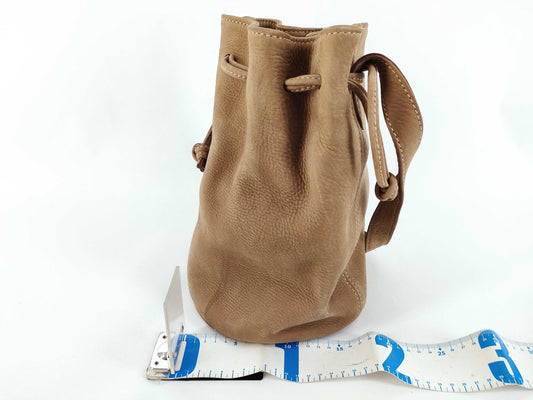 COACH Drawstring Shoulder Bag, Brown Suede, 4931 Shoulder Bag