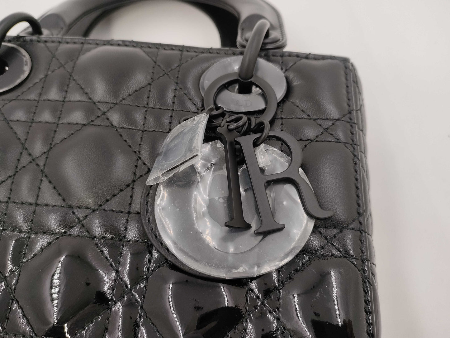 Dior Christian Dior Lady Dior Cannage Black Hardware 2-Way Handbag Shoulder Bag Leather Black Handbag