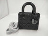 Dior Christian Dior Lady Dior Cannage Black Hardware 2-Way Handbag Shoulder Bag Leather Black Handbag