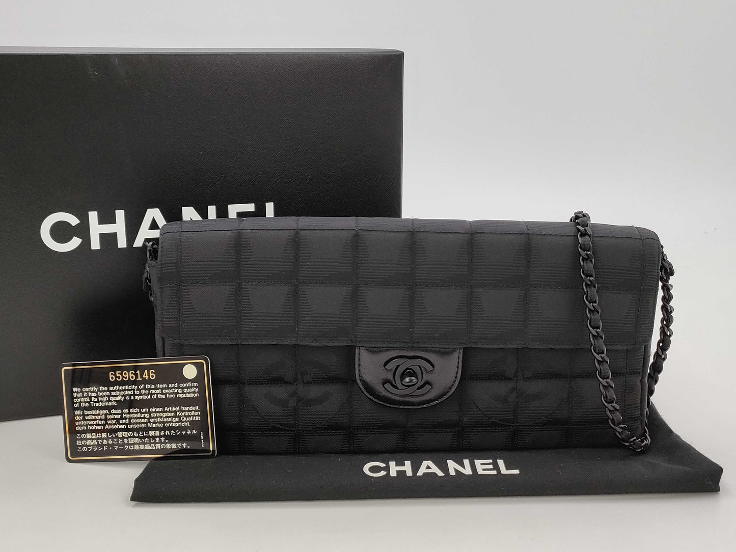 CHANEL Neutra Chain Shoulder Bag with Box and Guarantee Card