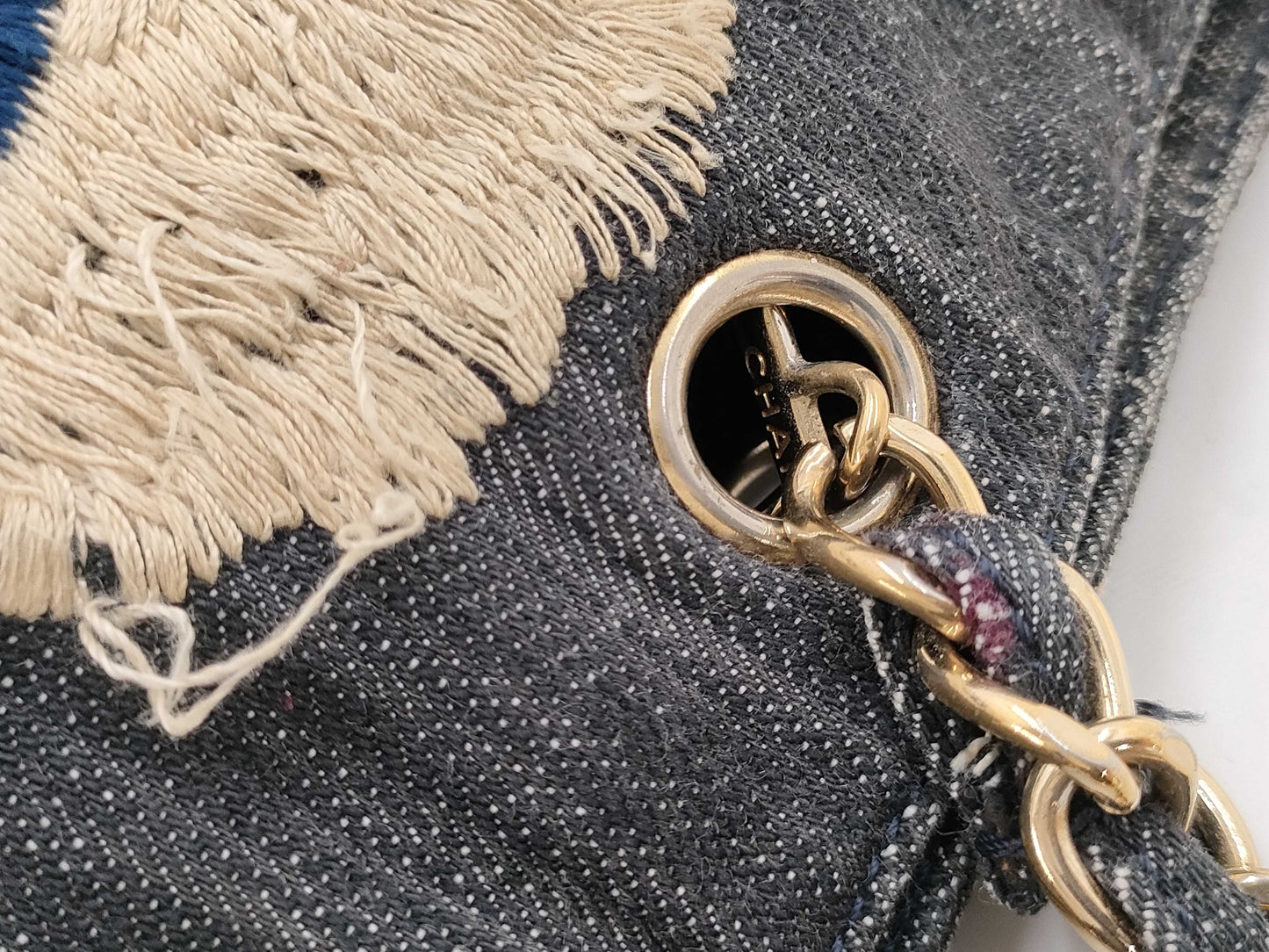 CHANEL Chanel denim shoulder bag tote bag