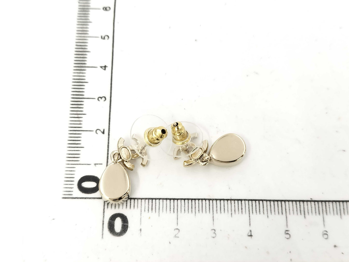 CHANEL A22C Coco Mark Rhinestone Drop Earrings