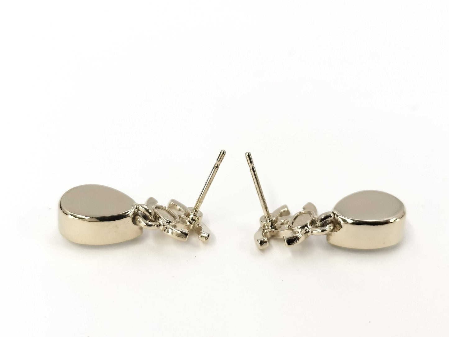CHANEL A22C Coco Mark Rhinestone Drop Earrings