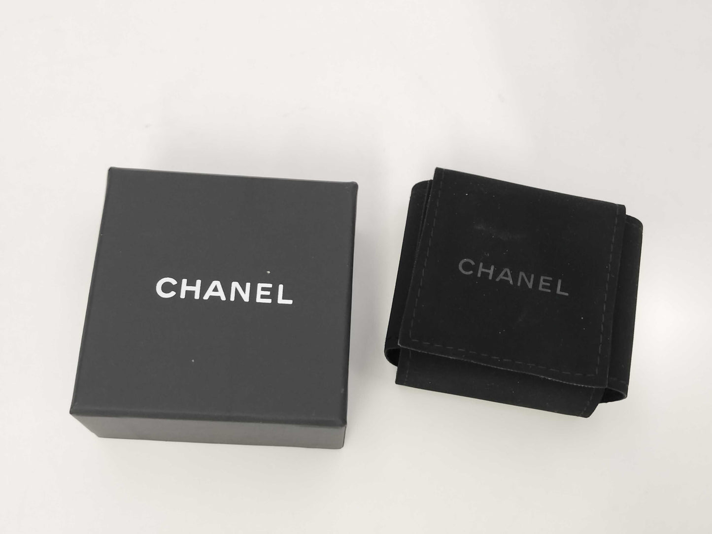 CHANEL Pentagonal Pearl Earrings with Coco Mark and Rhinestones B22S