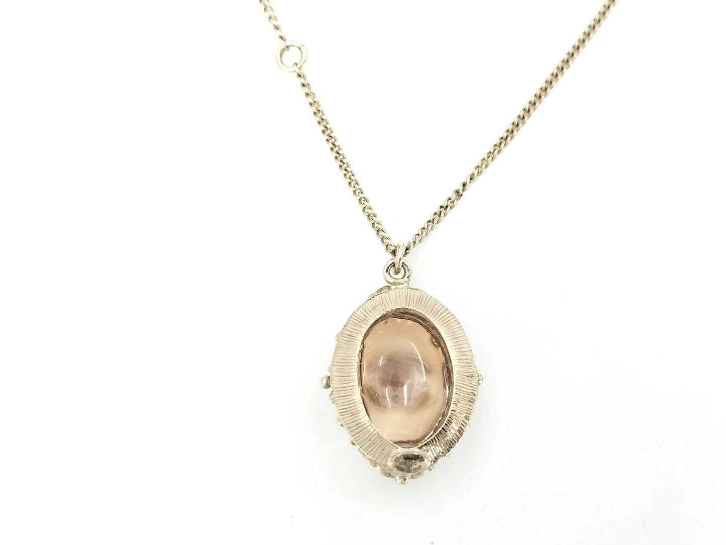 CHANEL B13C Color Stone Coco Mark GP Necklace
