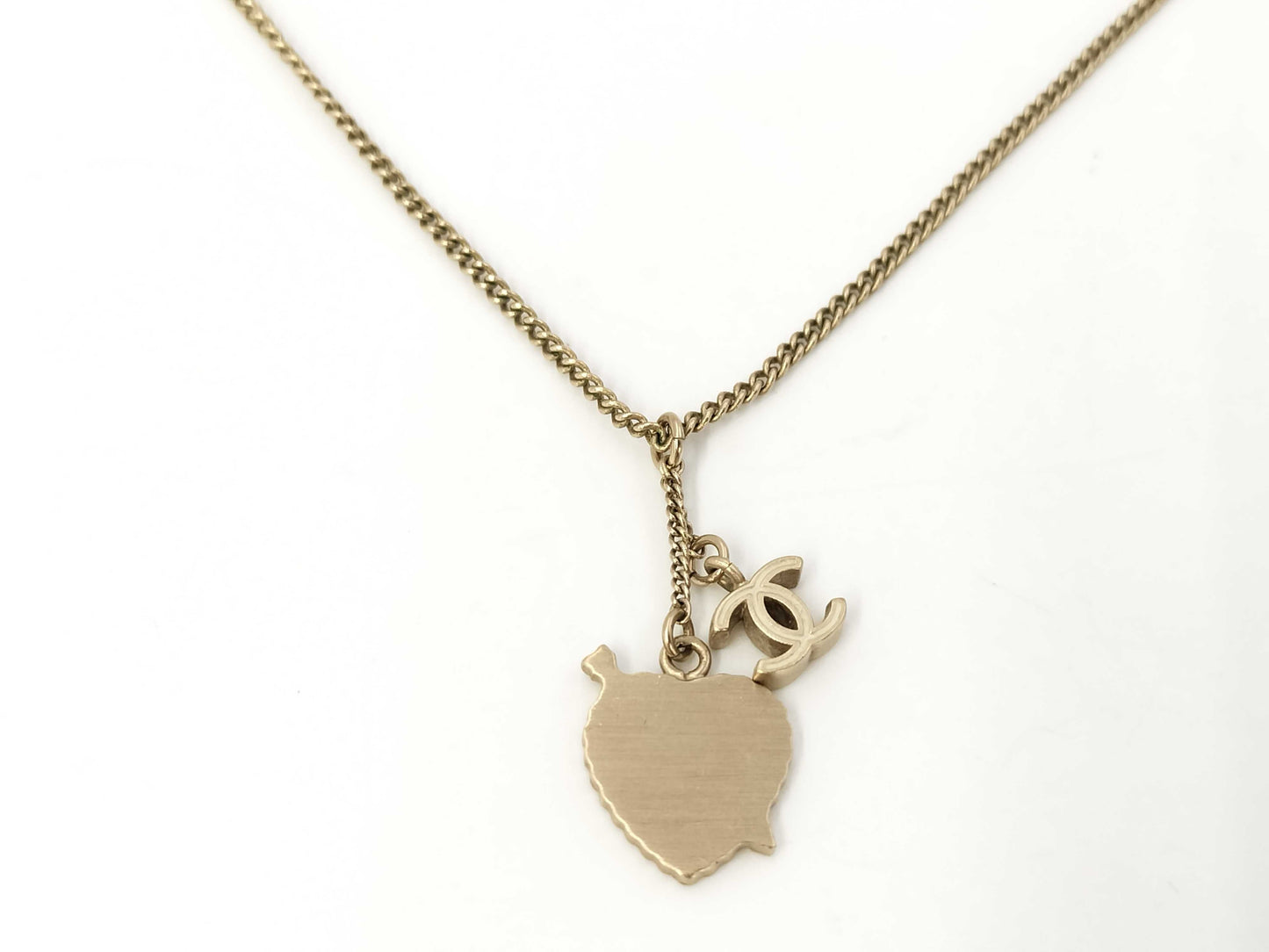 CHANEL Heart Arrow Coco Mark Pink 10P Necklace