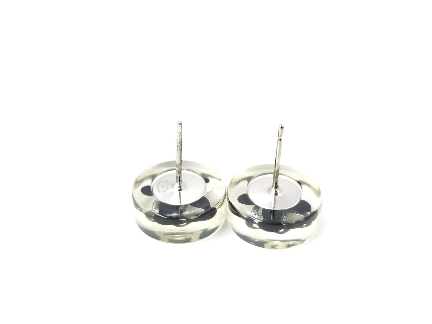 CHANEL Round Clear Coco Mark 16C Earrings