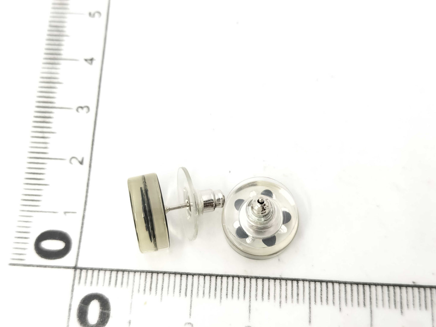 CHANEL Round Clear Coco Mark 16C Earrings