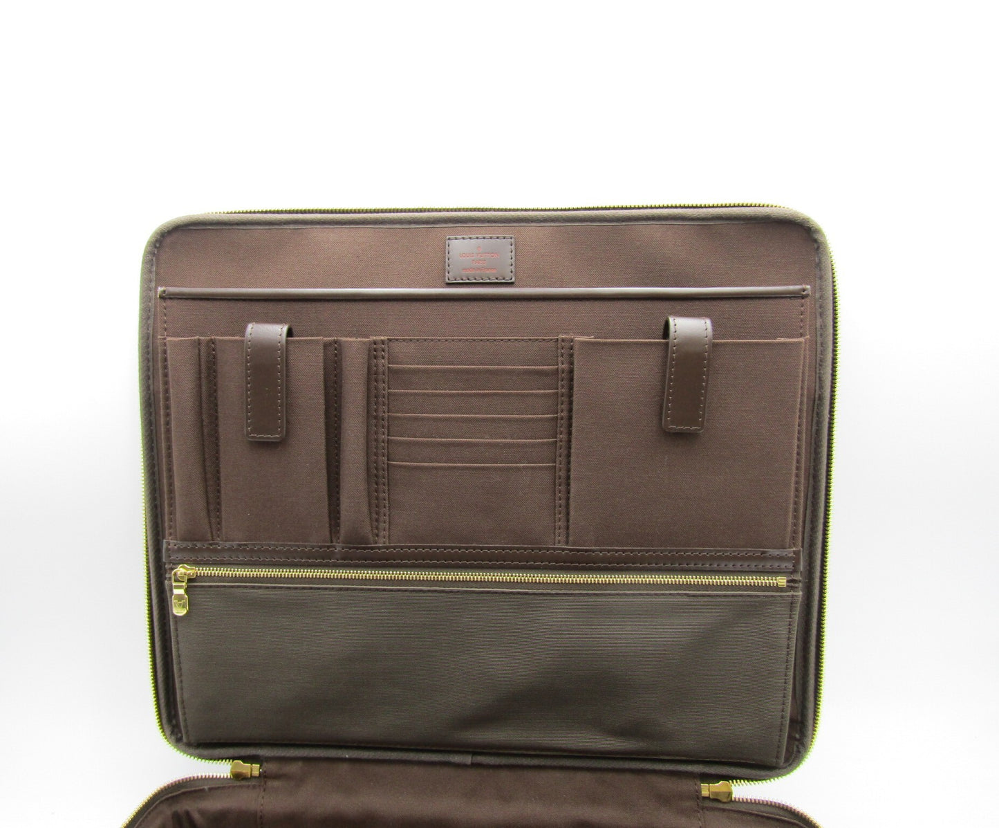 LOUIS VUITTON Porte Ordinature Savana Damier N58020 G Hardware Business Bag