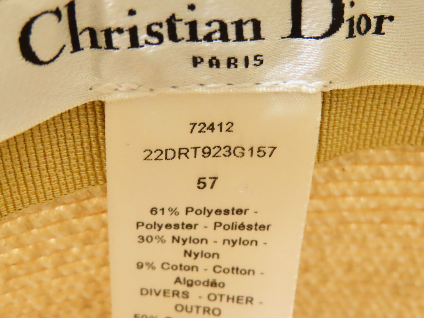 Christian Dior Bob Hat 57 Other Accessories