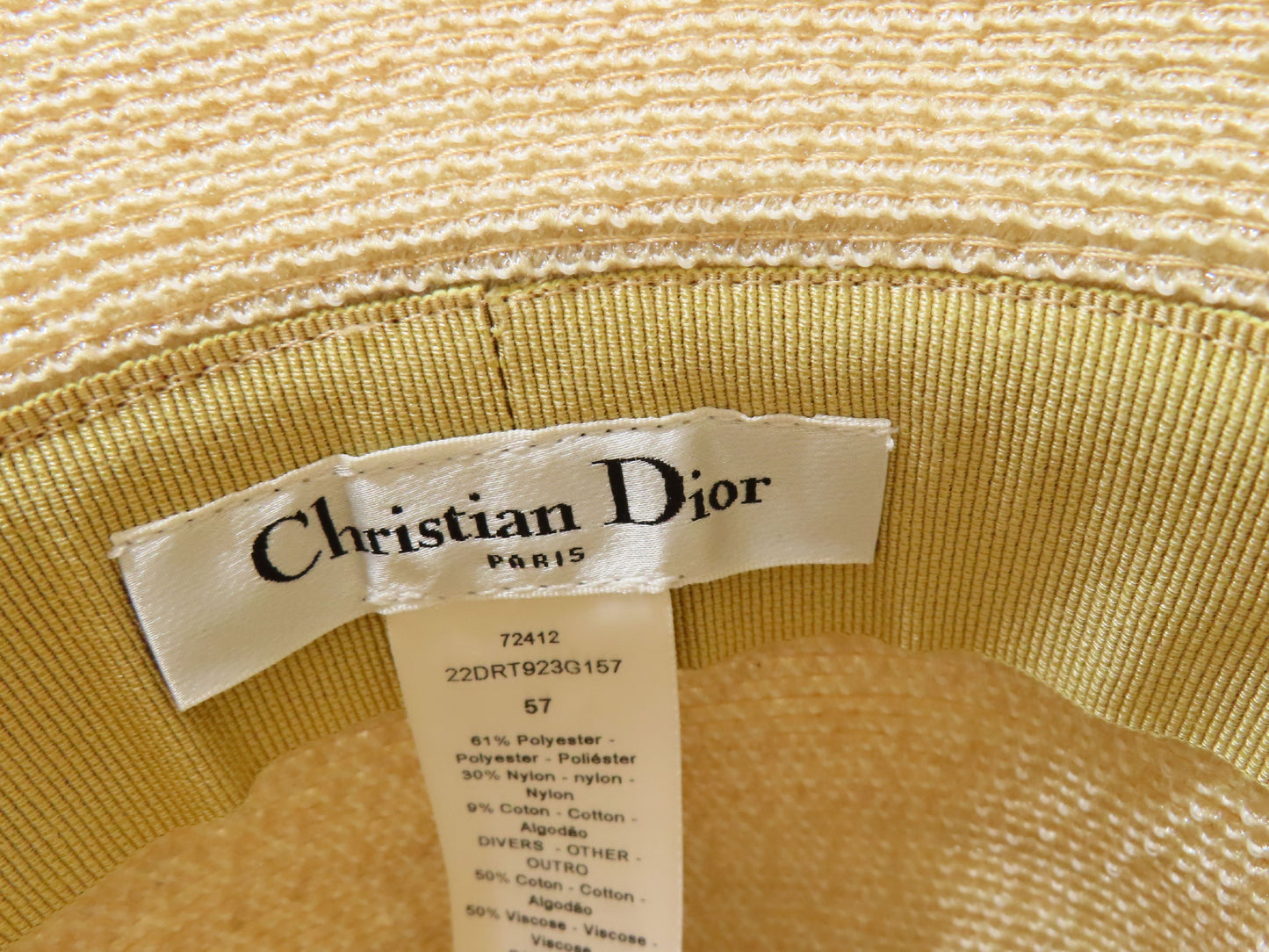 Christian Dior Bob Hat 57 Other Accessories