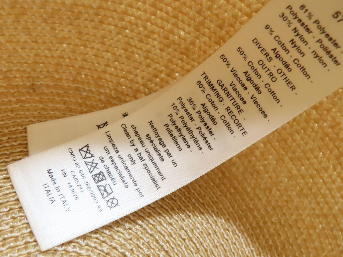 Christian Dior Bob Hat 57 Other Accessories
