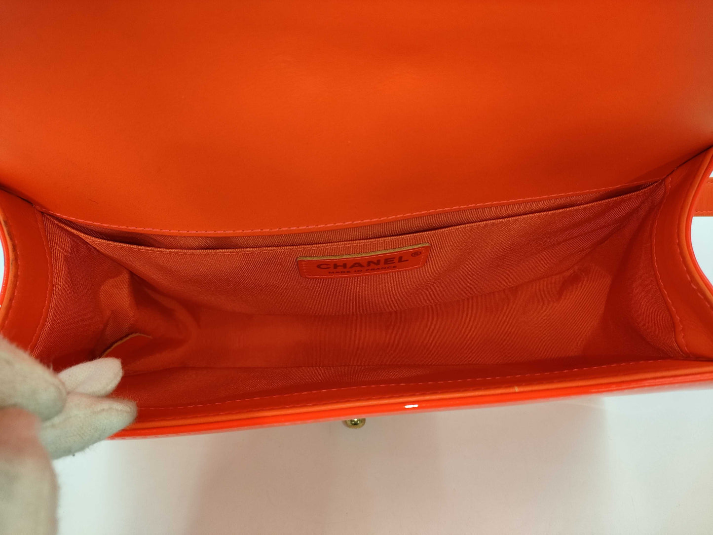 CHANEL Boy Chanel 25 Red Seal Card Shoulder Bag