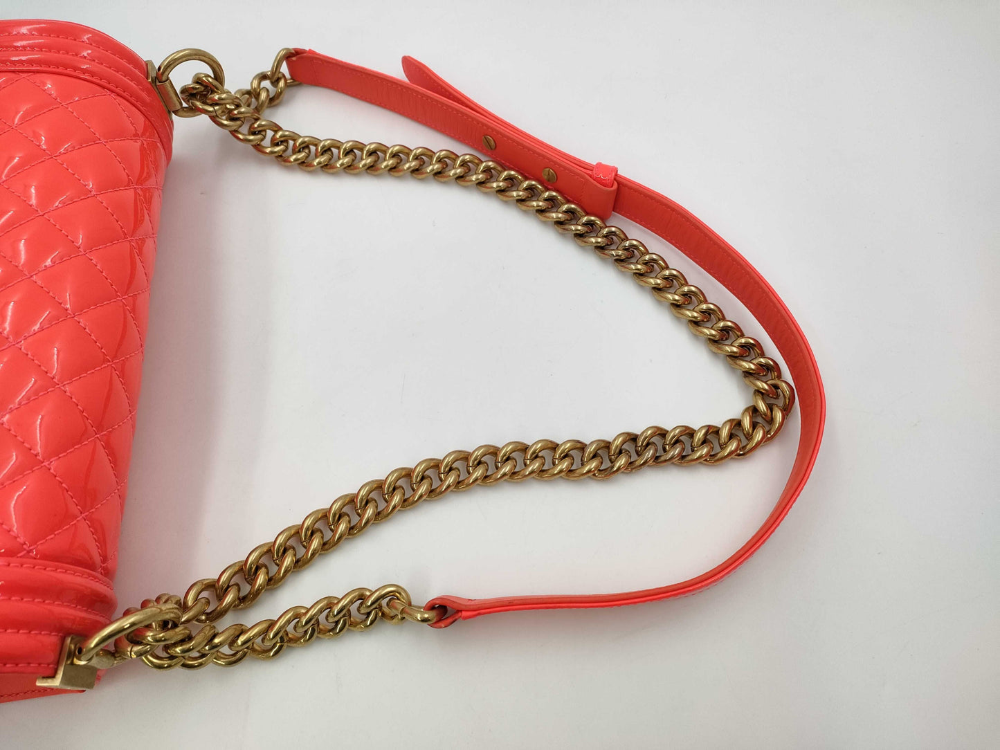 CHANEL Boy Chanel 25 Red Seal Card Shoulder Bag