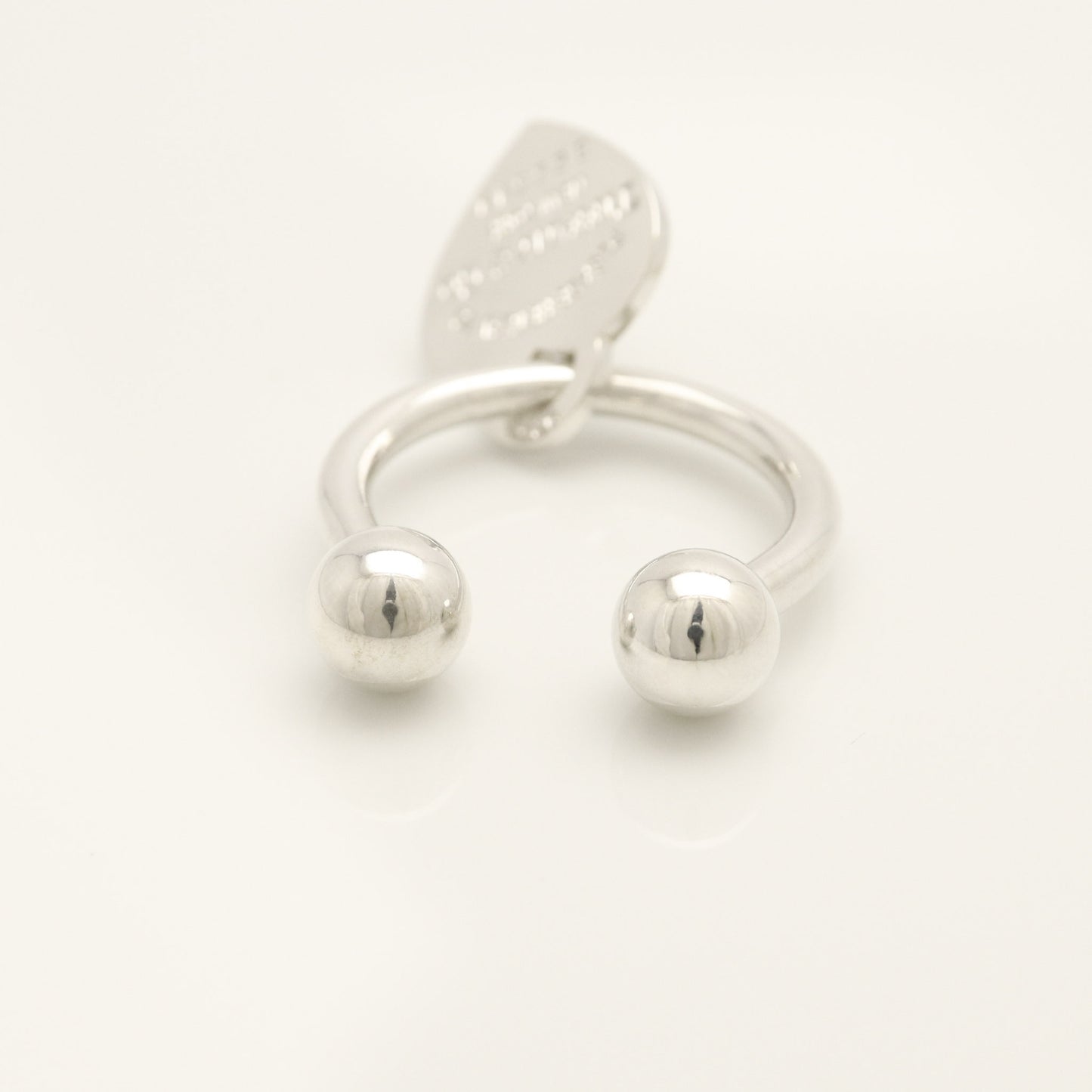 Tiffany & Co. Return to Tiffany Heart Tag Key Ring, 925 Sterling Silver, 21.11g Charm