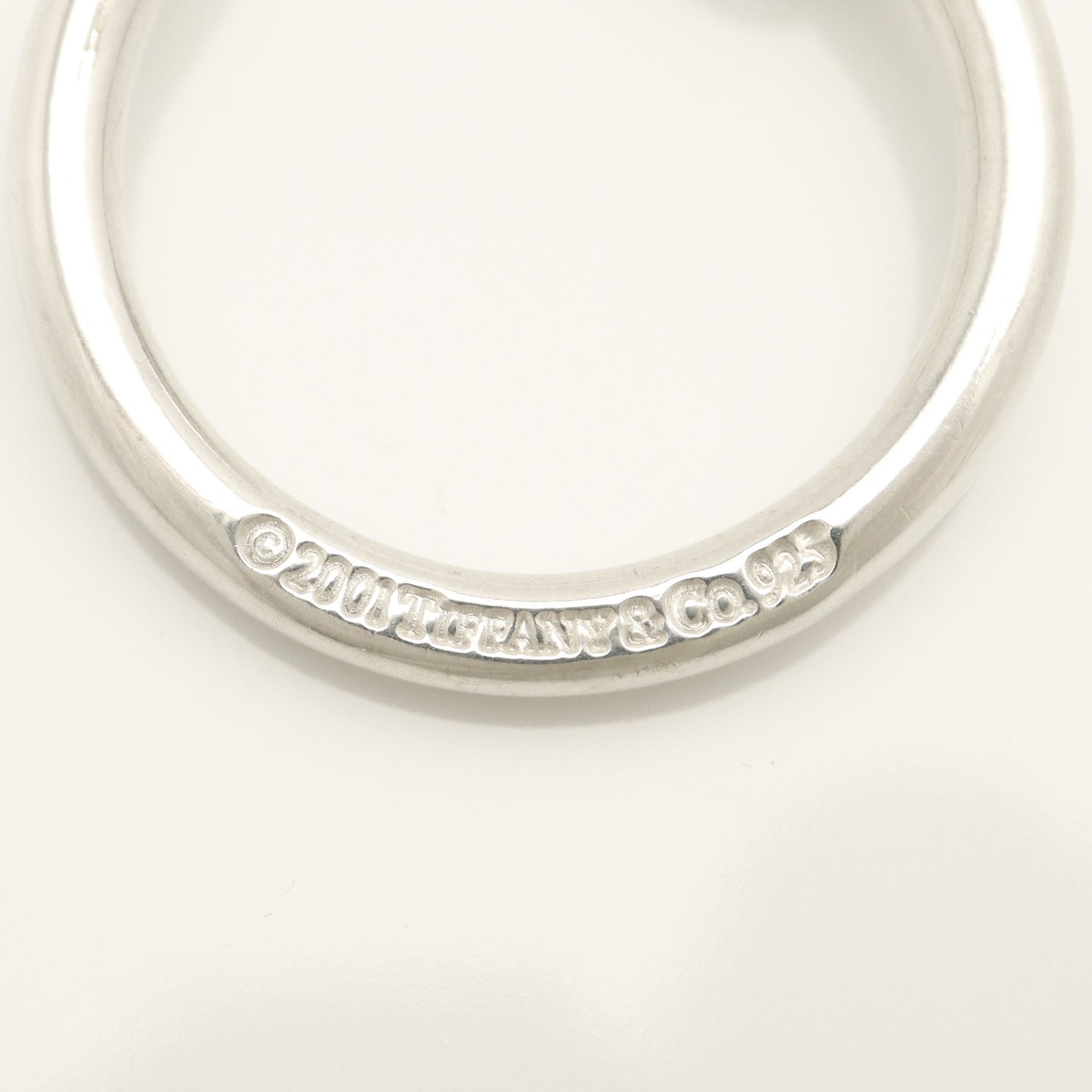 Tiffany & Co. Return to Tiffany Heart Tag Key Ring, 925 Sterling Silver, 21.11g Charm