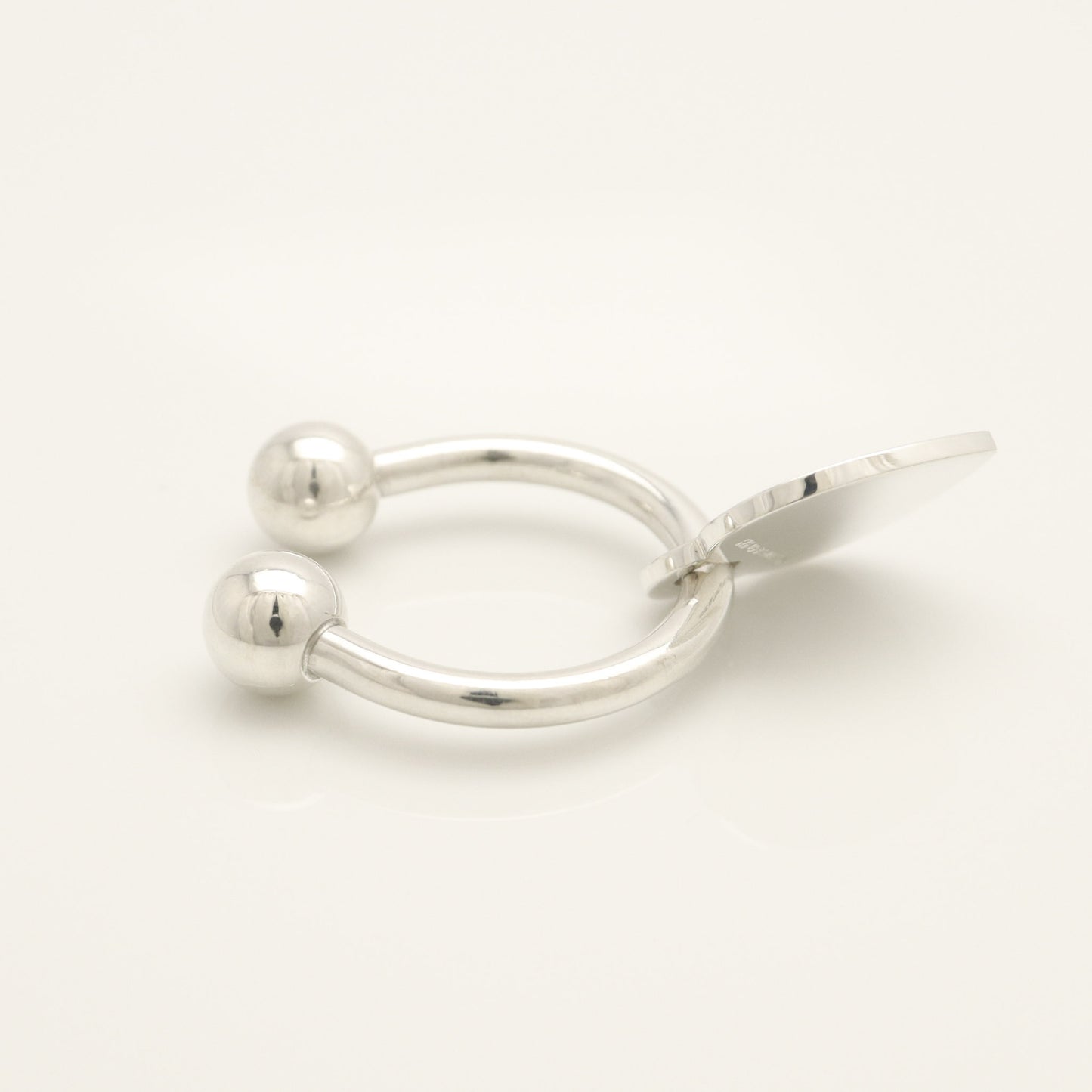Tiffany & Co. Return to Tiffany Heart Tag Key Ring, 925 Sterling Silver, 21.11g Charm