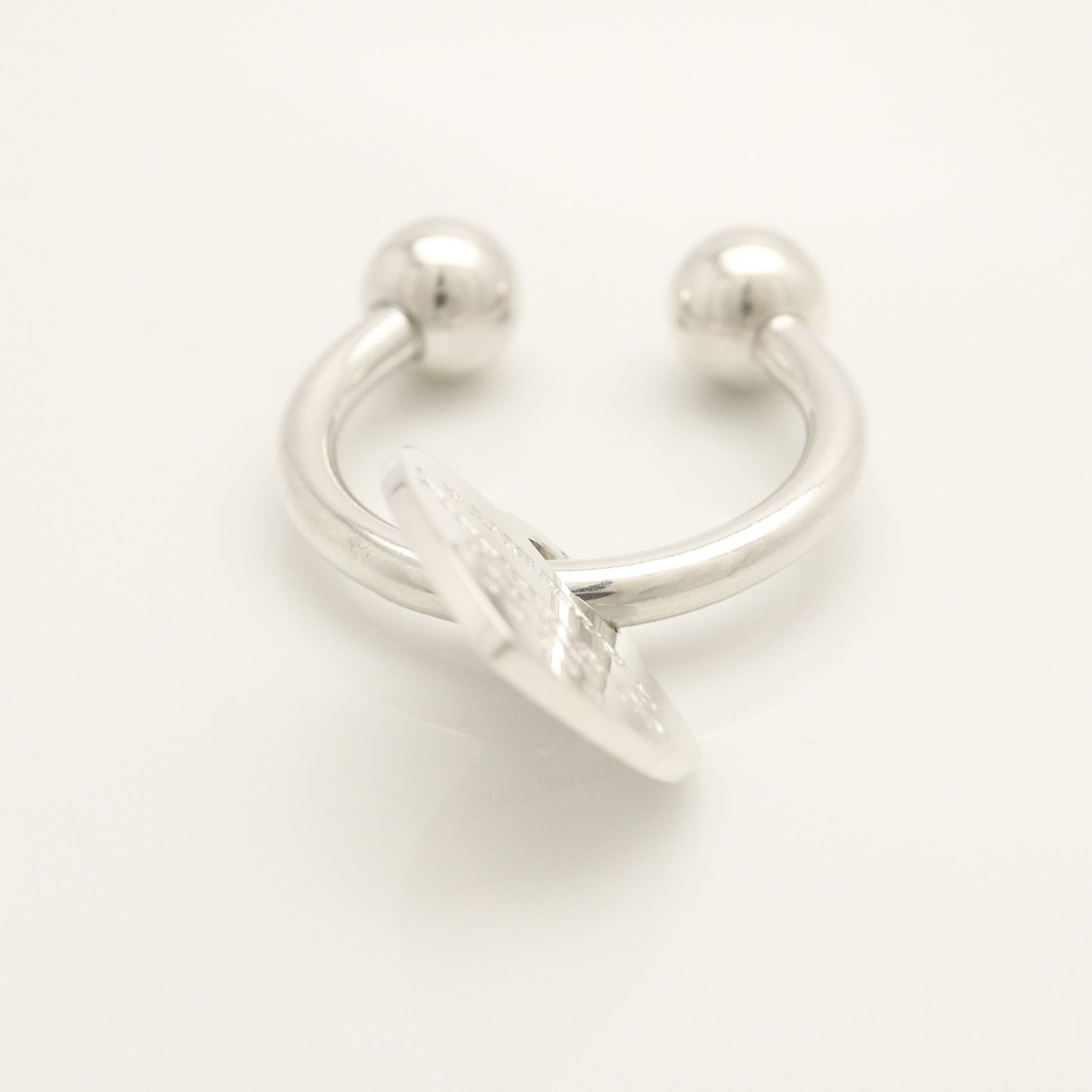 Tiffany & Co. Return to Tiffany Heart Tag Key Ring, 925 Sterling Silver, 21.11g Charm