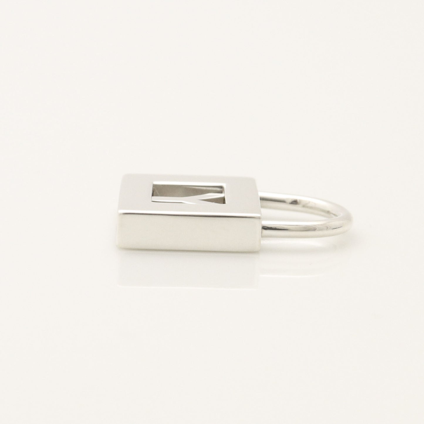 Tiffany & Co. Initial Y Lock Padlock Charm, 925 Sterling Silver, 5.85g